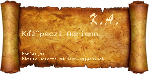 Köpeczi Adrienn névjegykártya