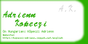 adrienn kopeczi business card
